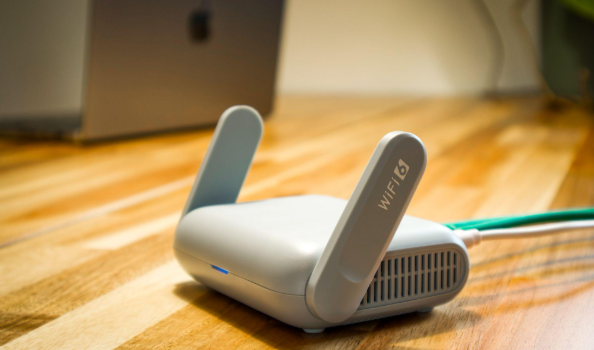 white wifi router