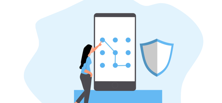 Free security pattern lock vector